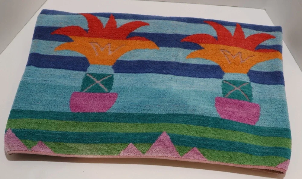 Royal Terry Beach Towel Cotton Tropical Geometric Bright Colors 57x28